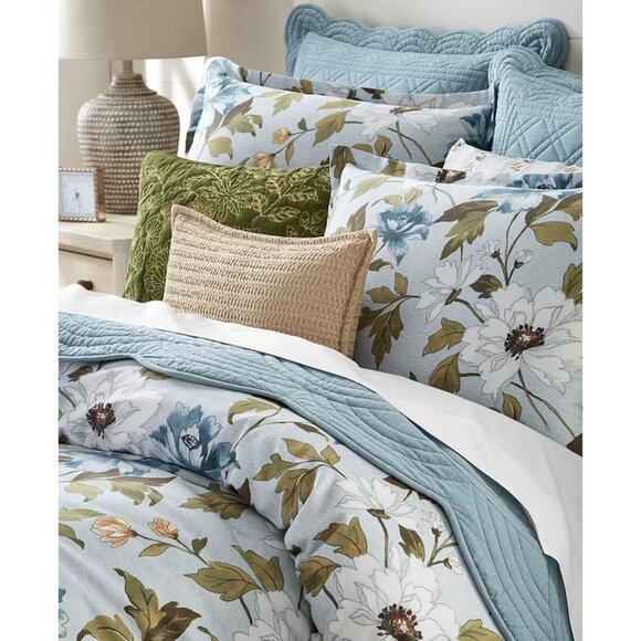 Charter Club Blue Floral Peony Comforter Set Queen $200 - Picture 4 of 6